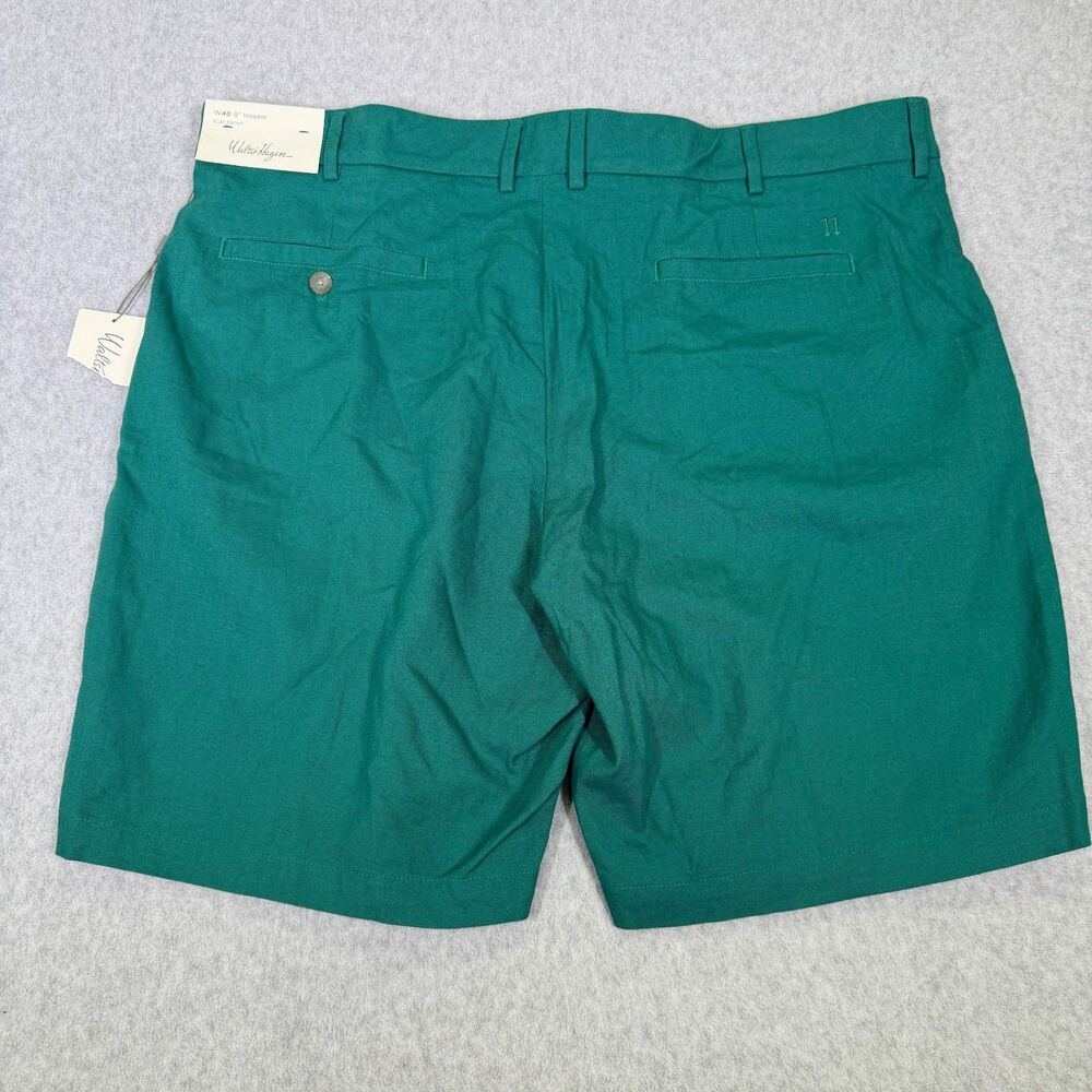 Walter Hagen 11 Linen Blend Golf Shorts Men's 40 Green 9" Flat Front NWT - Picture 9 of 12